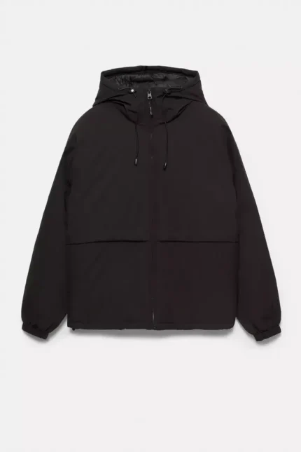 Puffer jacket with a high neck.webp