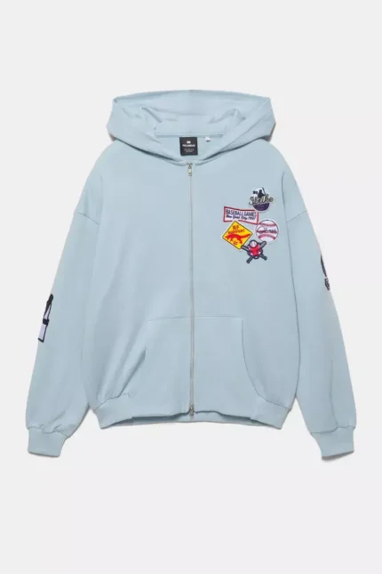 Sudadera capucha cremallera parches.webp
